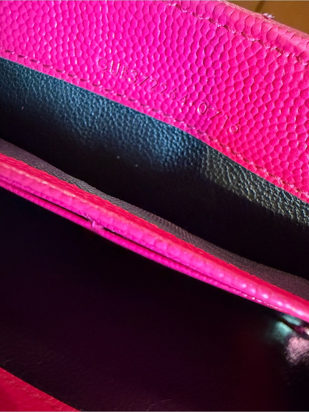 YSL Hot Pink Clutch with gold chain - Picture 13 of 13